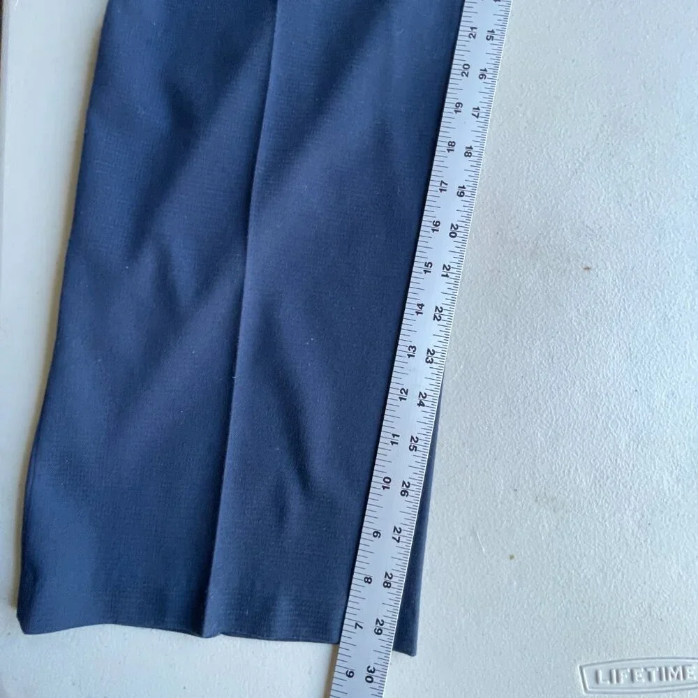 Haggar H26 Premium Stretch Tailored Fit Trousers Navy 38x29 (Tag 30) Old Money
